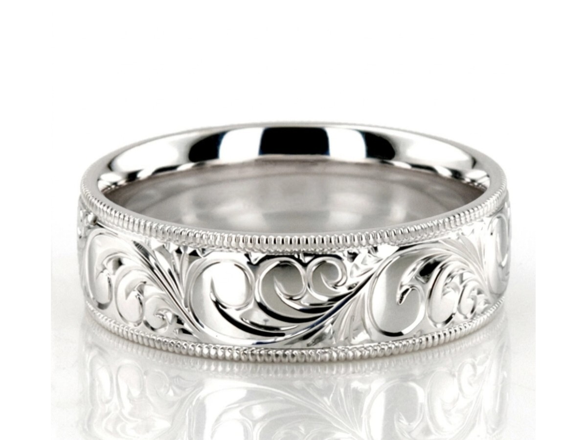 Floral and Leaf Wedding Bands