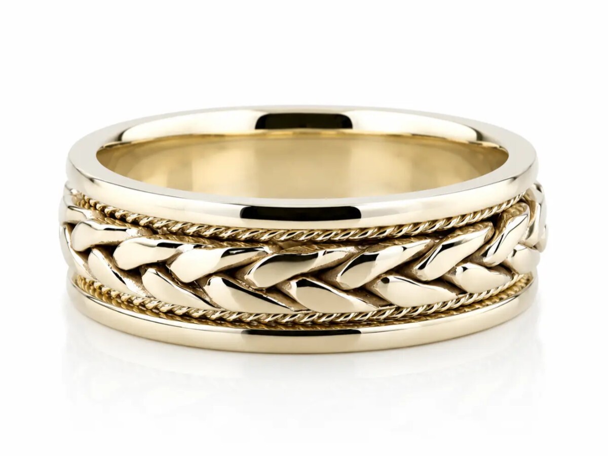 Men's Braided and Hand Woven Wedding Bands