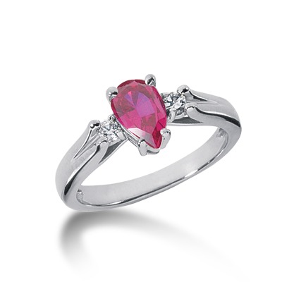 0.56 CT Diamond Color Stone Ring - view 1