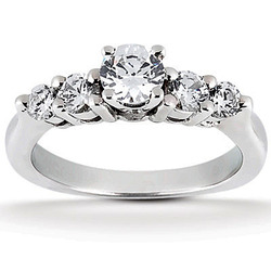 0.50 ct. Round Cut Prong Set Diamond Engagement Ring