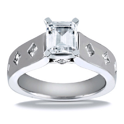 Princess Cut Cathedral Style Diamond Engagement Ring (0.56 ct. tw.) thumbnail 21
