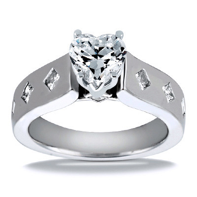 Princess Cut Cathedral Style Diamond Engagement Ring (0.56 ct. tw.) thumbnail 20