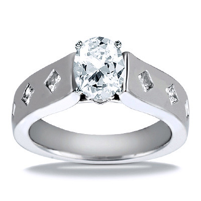 Princess Cut Cathedral Style Diamond Engagement Ring (0.56 ct. tw.) thumbnail 18