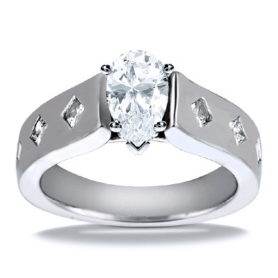 Princess Cut Cathedral Style Diamond Engagement Ring (0.56 ct. tw.) thumbnail 17