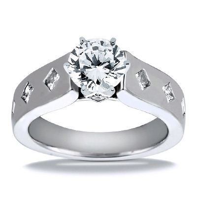 Princess Cut Cathedral Style Diamond Engagement Ring (0.56 ct. tw.) thumbnail 1