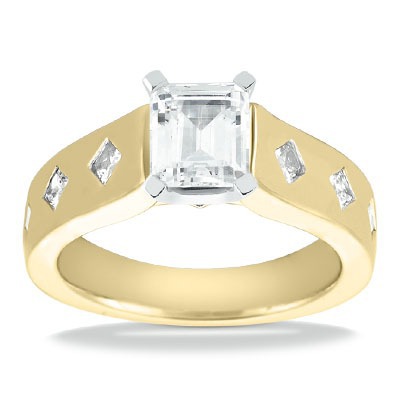 Princess Cut Cathedral Style Diamond Engagement Ring (0.56 ct. tw.) thumbnail 10
