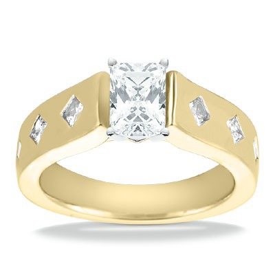 Princess Cut Cathedral Style Diamond Engagement Ring (0.56 ct. tw.) thumbnail 4