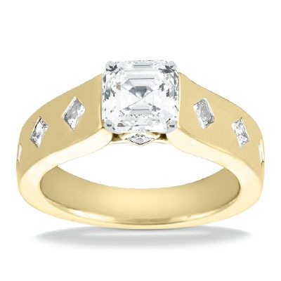 Princess Cut Cathedral Style Diamond Engagement Ring (0.56 ct. tw.) thumbnail 2