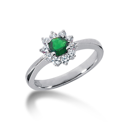 Diamond Color Stone Ring (1/3 ct.tw.)