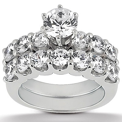 Round Cut U-Prong Set Fancy Diamond Bridal Ring (0.45 ct. tw.) - view 2