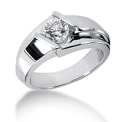 0.75  ct. Solitaire Diamond Men's Ring - view 2