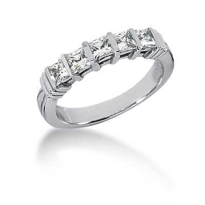 Princesss Cut Bar Set Diamond Ring (0.85 ct. tw.) - view 1