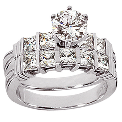 Princesss Cut Bar Set Diamond Ring (0.85 ct. tw.) - view 2