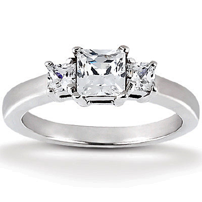 Princess Cut 3 Stone Diamond Engagement Ring (0.34 t.c.w.)