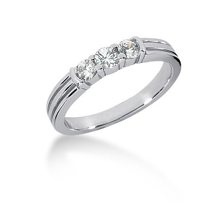 Three Stone Prong Set Diamond Wedding Ring (0.36 ct. tw.) thumbnail 1