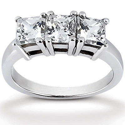 Three Stone Diamond Engagement Ring 1 - view 1
