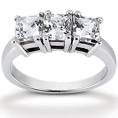 Three Stone Diamond Engagement Ring 1 thumbnail 1