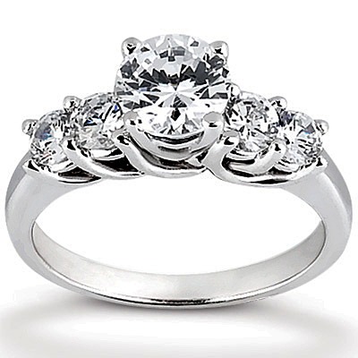 0.70 CT Round Cut Prong Set Diamond Engagement Ring