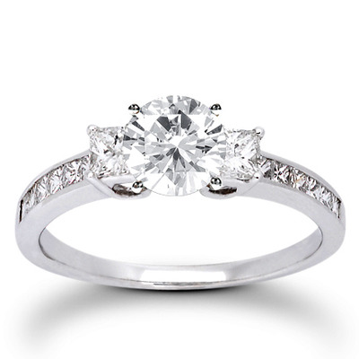  Princess Cut Prong Set Diamond Engagement Ring (0.58 ct. t.w.)