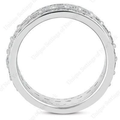 2.17 ct. Round Cut Channel Set Fancy Diamond Eternity Wedding Band thumbnail 2