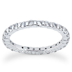 0.92 ct. Round Cut Bar Set Diamond Eternity Wedding Band