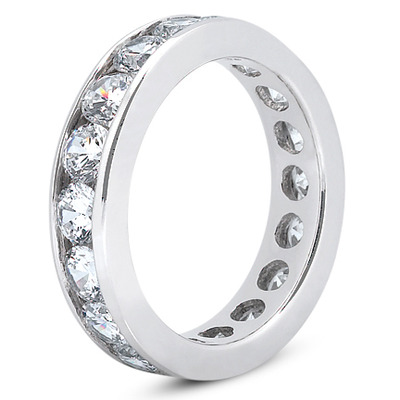 3.20 ct. Diamond Eternity Wedding Band - view 2