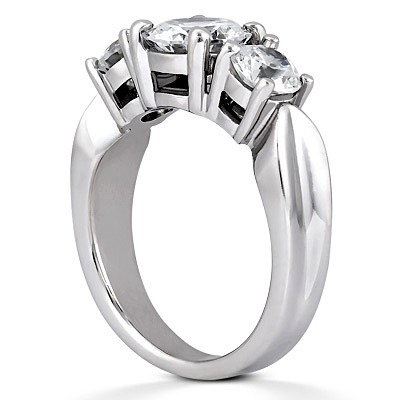 Round Cut Three Stone Diamond Engagement Ring (1.00 ct. tw.) thumbnail 3