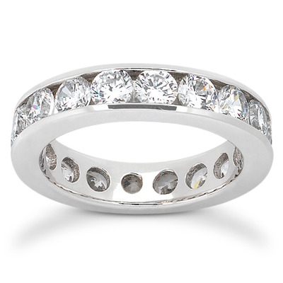 3.40 ct. Diamond Eternity Wedding Band 8 - view 1