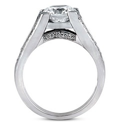 Baguette and Round Cut Diamond Engagement Ring (0.95 ct. t.w.) thumbnail 2