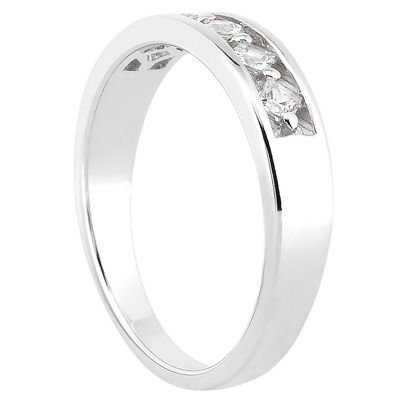 0.25 ct. tw. Five Stone Princesss Cut Prong Set Diamond Wedding Ring - view 2