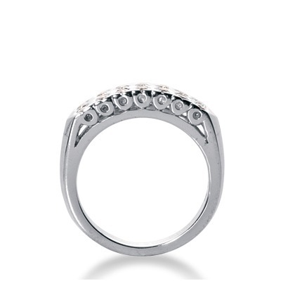 0.70 ct. Round Cut Bezel Set Diamond Wedding Band thumbnail 2