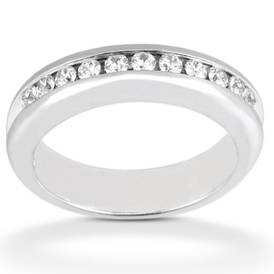 0.55 ct. Round Cut Channel Set Diamond Wedding Band - view 1