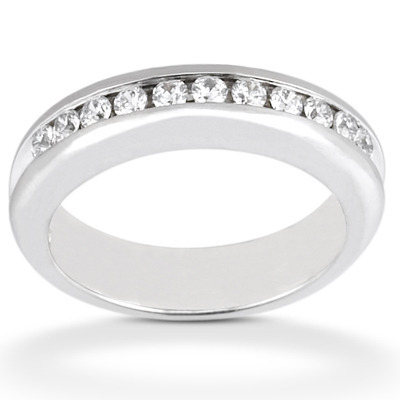 0.55 ct. Round Cut Channel Set Diamond Wedding Band