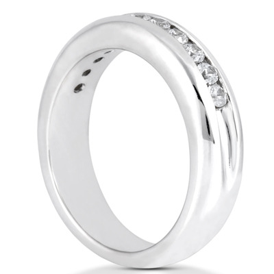 0.55 ct. Round Cut Channel Set Diamond Wedding Band - view 3
