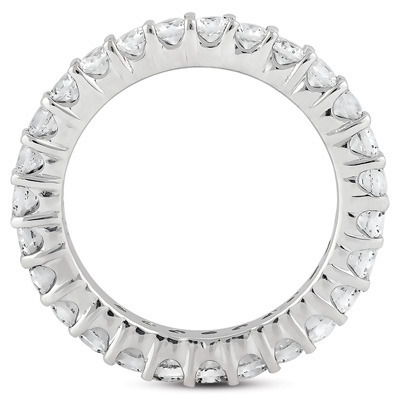 1.25 ct. Round Cut Prong Set Diamond Eternity Wedding Band thumbnail 2