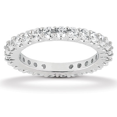 1.40 ct. Round Cut Prong Set Diamond Eternity Wedding Band