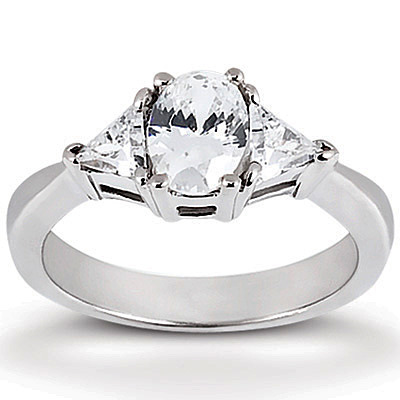 Trillion Cut Prong Set Diamond Engagement Ring (0.50 ct. t.w.)