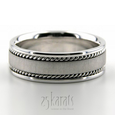 Braided Classic Handmade Wedding Band  - main view