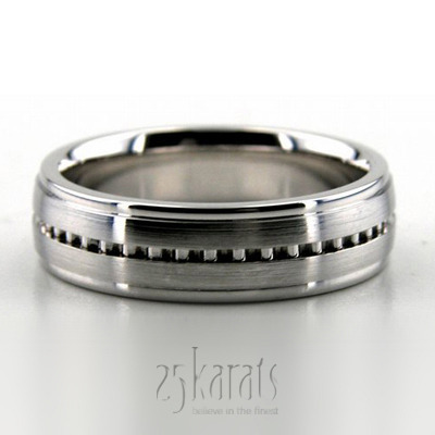 Modern Wave Motif Handcrafted Wedding Ring  - main view thumbnail