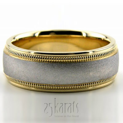 Classic Sandblasted Basic Design Wedding Band  - main view