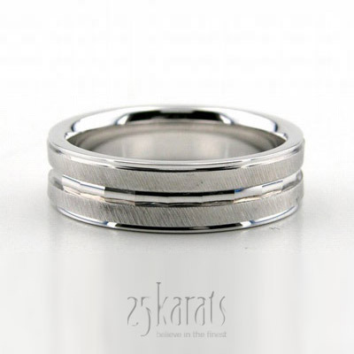 Custom Matte Basic Design Wedding Band  - main view