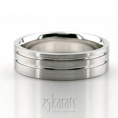 Lovely Flat Satin Finish Wedding Band  - main view thumbnail