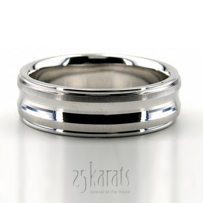 Sturdy Deep Bright Cut Wedding Ring  - main view thumbnail