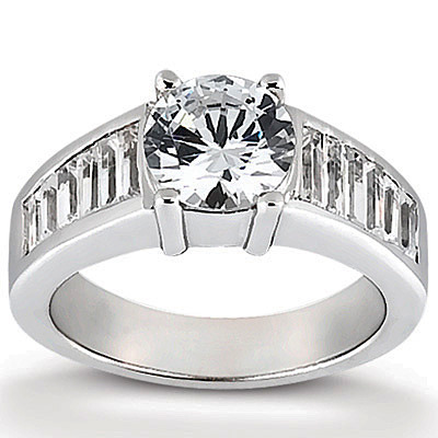 Multi-shape Channel Set Diamond Engagement Ring (0.80 ct. tw.) thumbnail 1