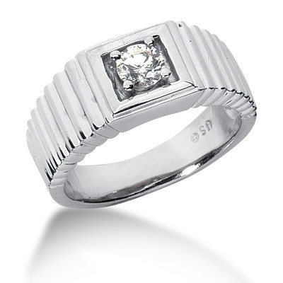 0.35 ct. Round Cut Solitaire Diamond Men's Ring