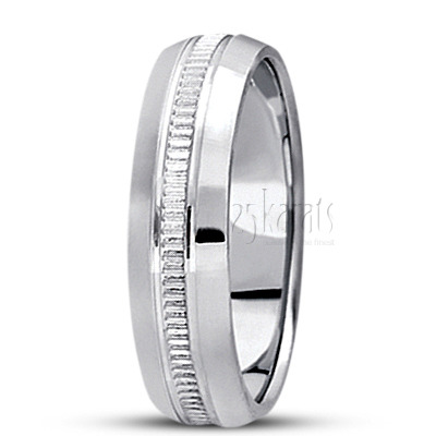Fine Two-Tone Basic Design Wedding Ring  - view 3