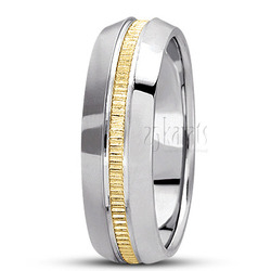 Fine Two-Tone Basic Design Wedding Ring  thumbnail 5