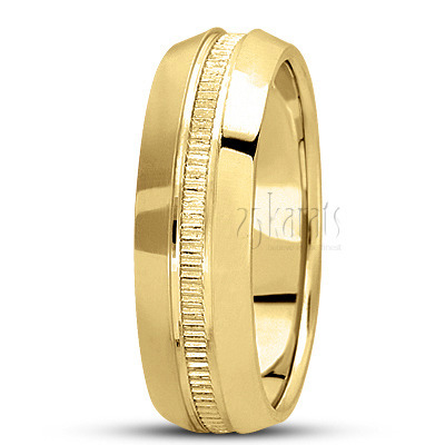 Fine Two-Tone Basic Design Wedding Ring  - view 6 of 6