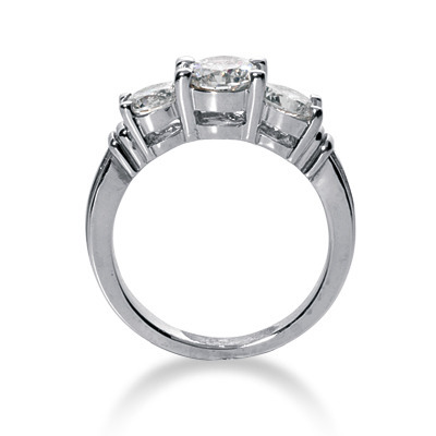 Prong Set Three Stone Diamond Engagement Ring (0.66 ct. tw.) thumbnail 2