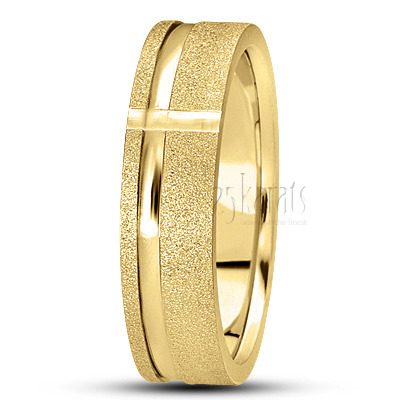 Stone Finish Diamond Carved Wedding Ring  - view 5